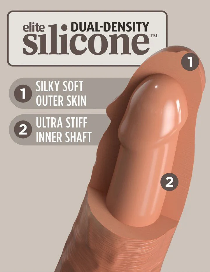 King Cock Elite 6" Dual Density Silicone Cock - Image 3