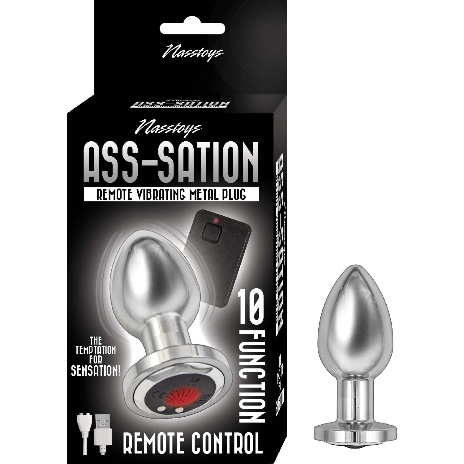 Ass-Sation Remote Vibrating Metal Anal Plug - Image 5